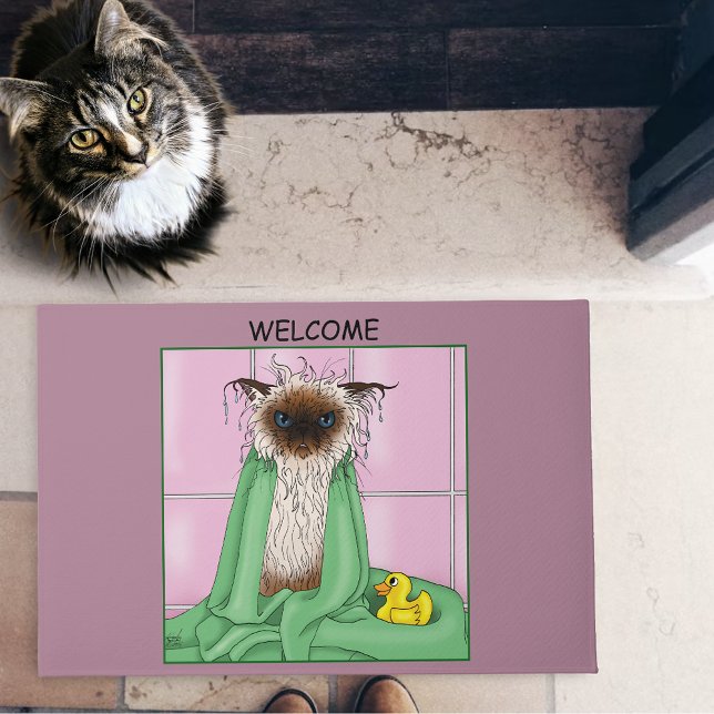 Felpudo Gato siamés de tiempo de baño (Subido por el creador)