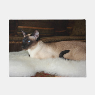 Felpudo Gato siamés elegante