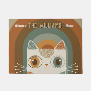 Felpudo Gato sin pelo vintage mamá papá hogar exterior