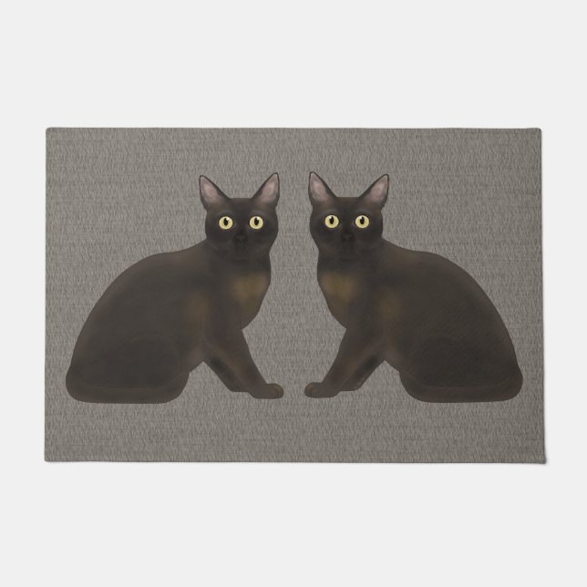 Felpudo Gatos birmanos Doormat (Anverso)