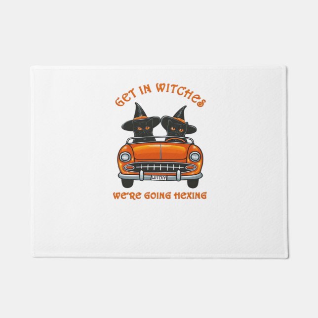 Felpudo Gatos Brujeros que van molestando la camiseta sobr (Anverso)