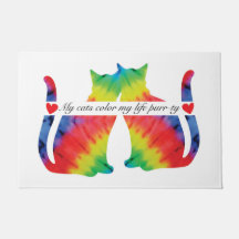 Gatos coloridos doormat