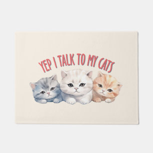 Felpudo Gatos Cuidados - Hablo Con Mis Gatos