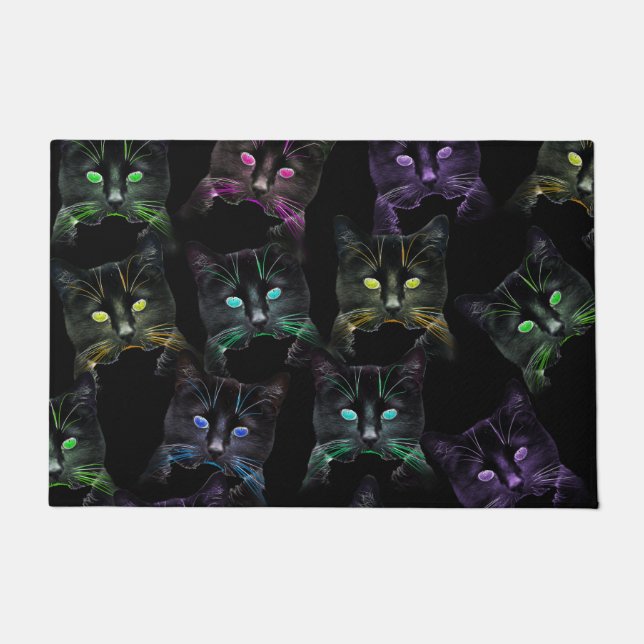 Felpudo Gatos de Guay en negro (Anverso)