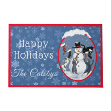 Gatos de Navidad y Personalizado de Snowman