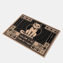 Felpudo Gatos elegantes, humorísticos y personalizables pu