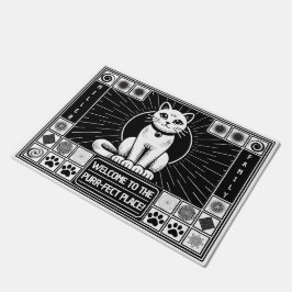 Felpudo Gatos elegantes, humorísticos y personalizables pu