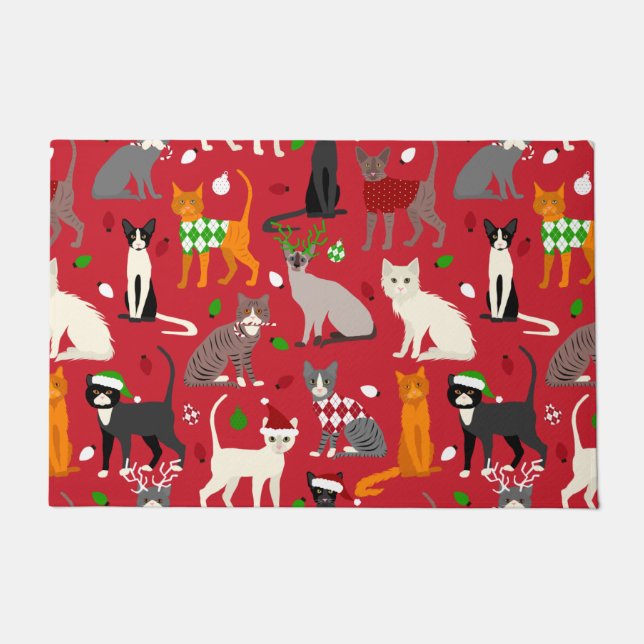 Felpudo Gatos navidades (Anverso)