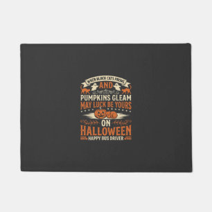 Felpudo Gatos Negros De Halloween Calabaza Conductor De Au