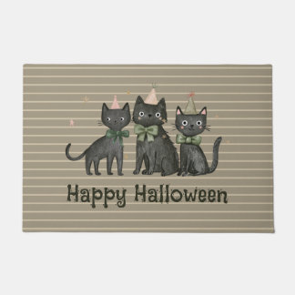 Felpudo Gatos negros lindos Halloween neutral