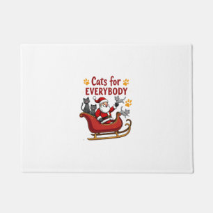 Felpudo Gatos para todos Navidad Gato divertido Xmas Mujer