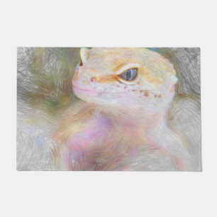 Felpudo gekko de animales artísticos