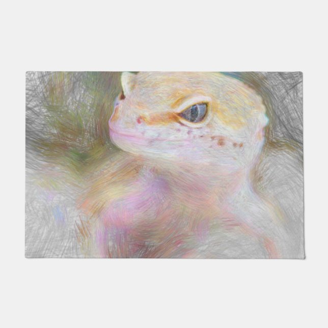 Felpudo gekko de animales artísticos (Anverso)