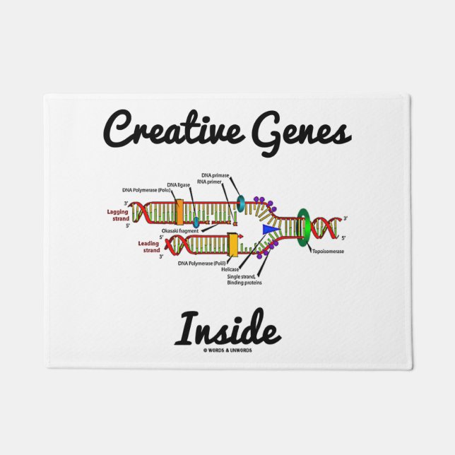 Felpudo Genes creativos dentro de la replicación del ADN (Anverso)