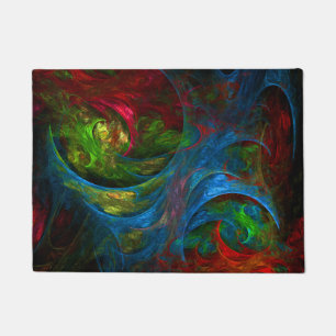 Felpudo Génesis Arte abstracto azul