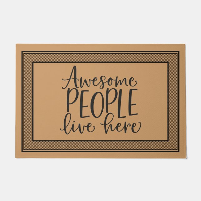 Felpudo Gente alucinante de la puerta de bienvenida vive a (Anverso)