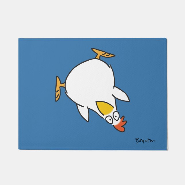 Felpudo Gente de pollo de PÁNICO Sandra Boynton (Anverso)