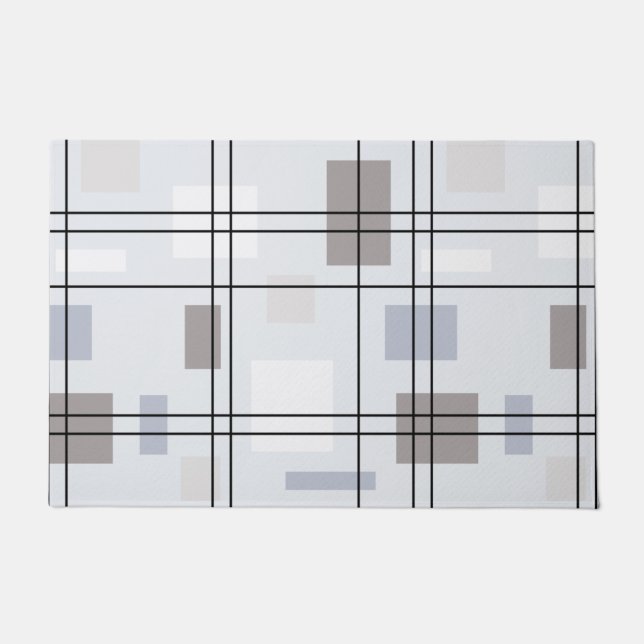 Felpudo Geometría moderna de Mid Century 16 (Anverso)