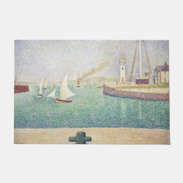 Felpudo Georges Seurat - Entrada del puerto de Honfleur (Anverso)