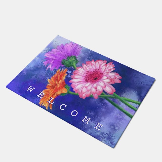 Felpudo Gerberas Doormat - Bienvenida (Angular)