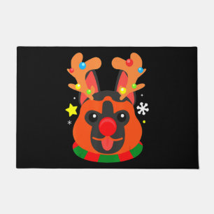 Felpudo German Shepherd Cute Christmas
