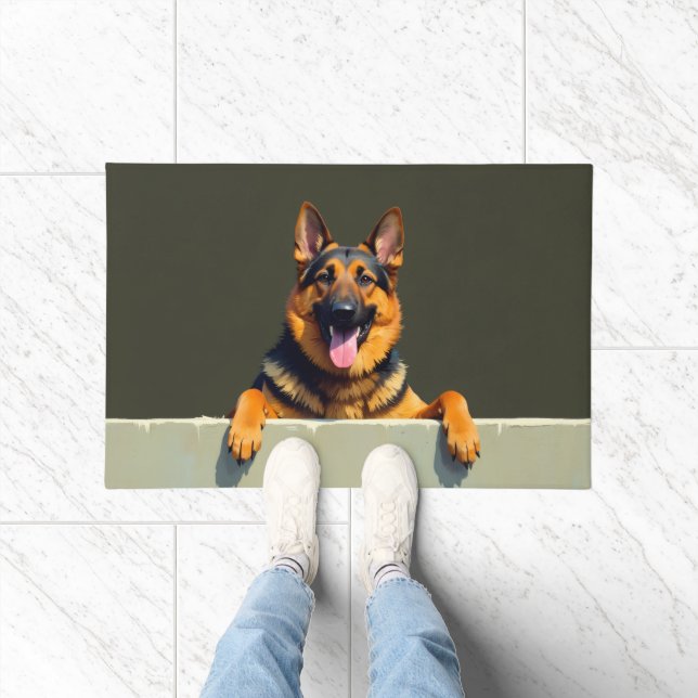 Felpudo German Shepherd Doormat Art (Interior)