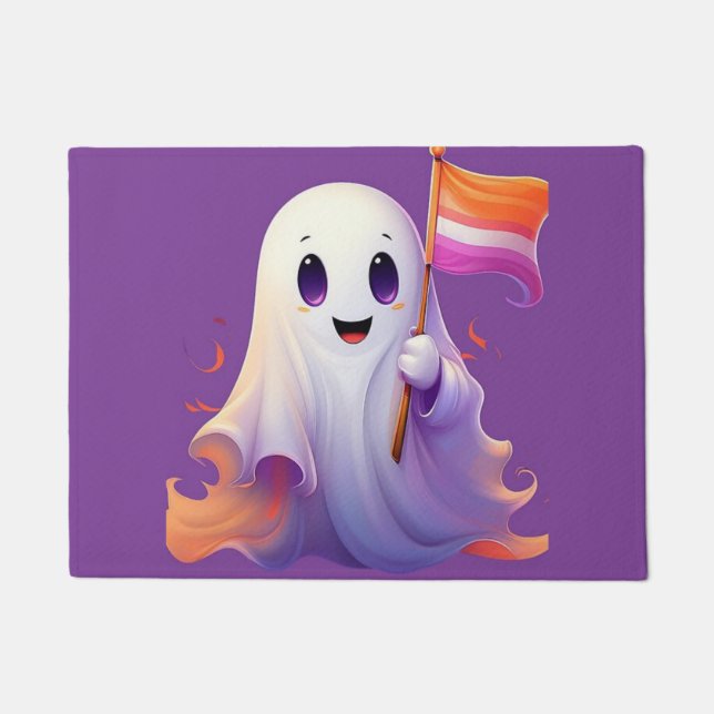 Felpudo Ghost whit lesbian flag (Anverso)