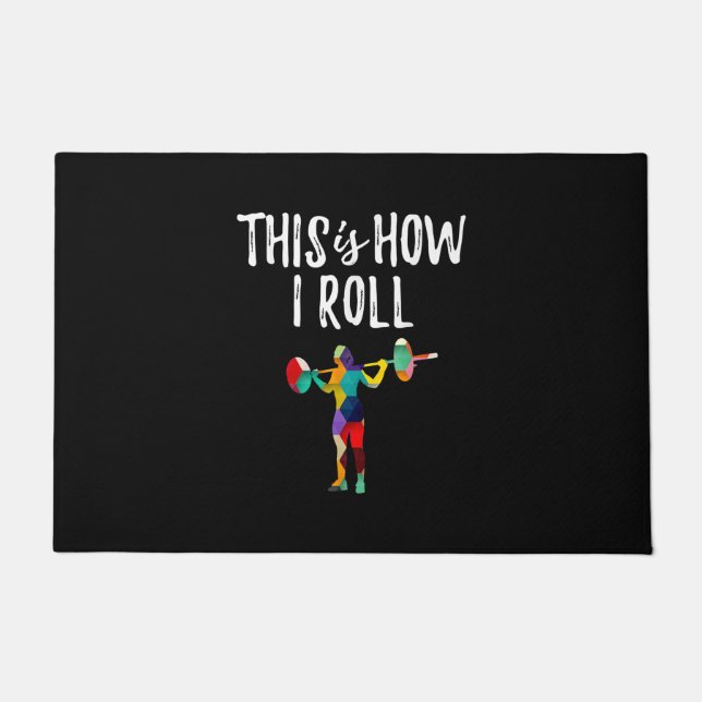 Felpudo Gimnasio Así es como hago Chica de Construcción de (Anverso)