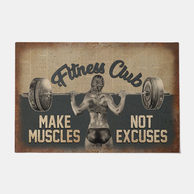 Felpudo Gimnasio, dormitorio, sala de fitness (Anverso)