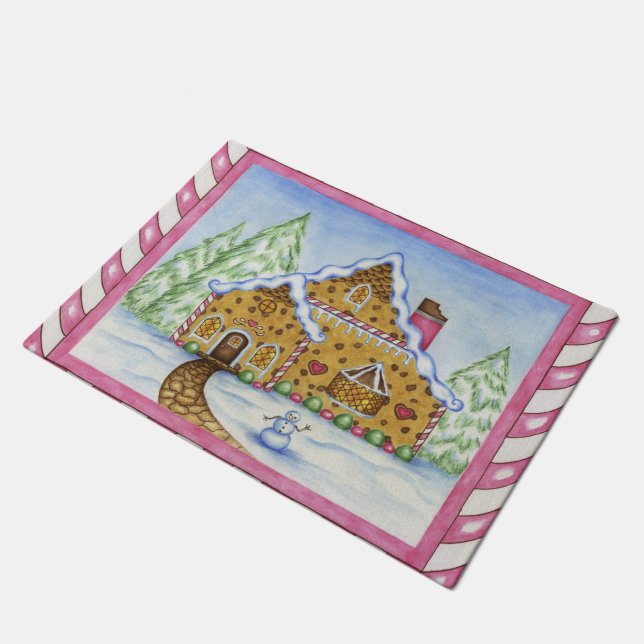 Felpudo Gingerbread House Doormat (Angular)