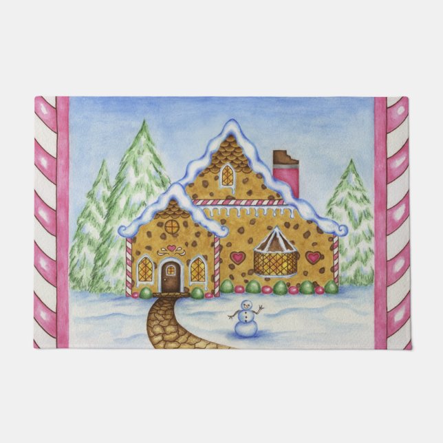 Felpudo Gingerbread House Doormat (Anverso)