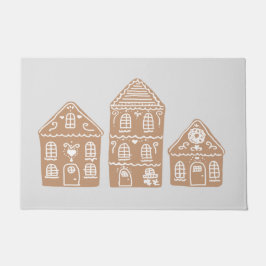 Felpudo Gingerbread House Ilustracion de la aldea Doormat