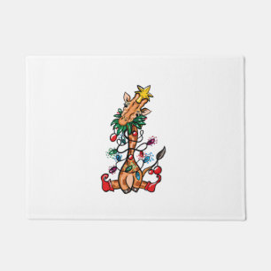Felpudo Girafa Árbol de Navidad Girafa Navidad Mujeres de