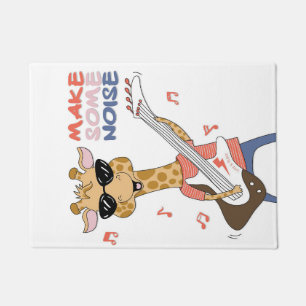 Felpudo Giraffe Lover Guitarra Giraffe Hacer Algo De Ruido