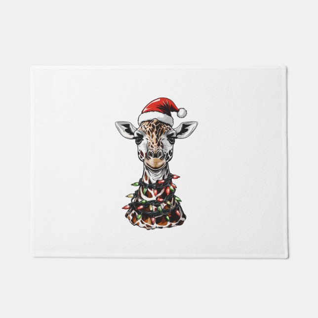 Felpudo Giraffe Navidades Gorra Xmas (Anverso)