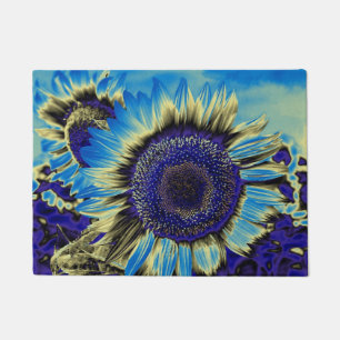 Felpudo Girasol azul