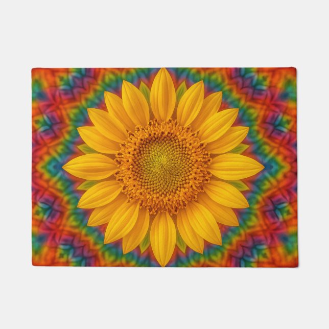 Felpudo Girasol caleidoscopio  (Anverso)