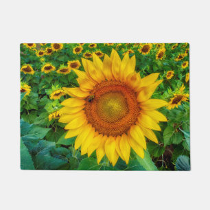 Felpudo Girasol con Mat de puerta de abeja