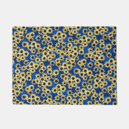 Felpudo Girasol en el Doormat azul