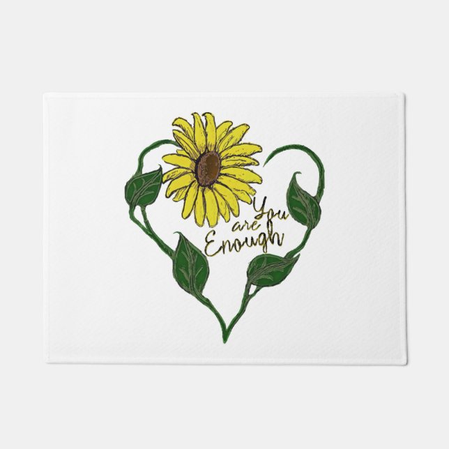 Felpudo Girasol Eres Suficiente (Anverso)