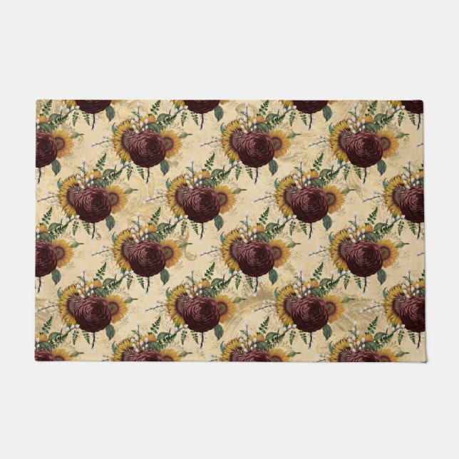 Felpudo Girasol y Ranunculus (Anverso)