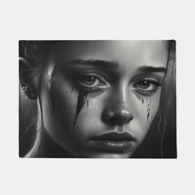 Felpudo Girl with tears (Anverso)