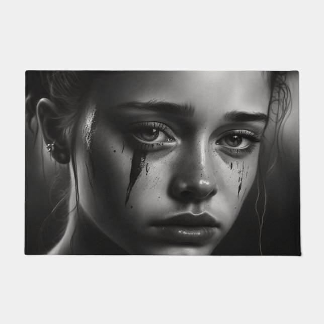 Felpudo Girl with tears (Anverso)