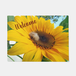 Felpudo Giro amarillo y pluma - Doormat