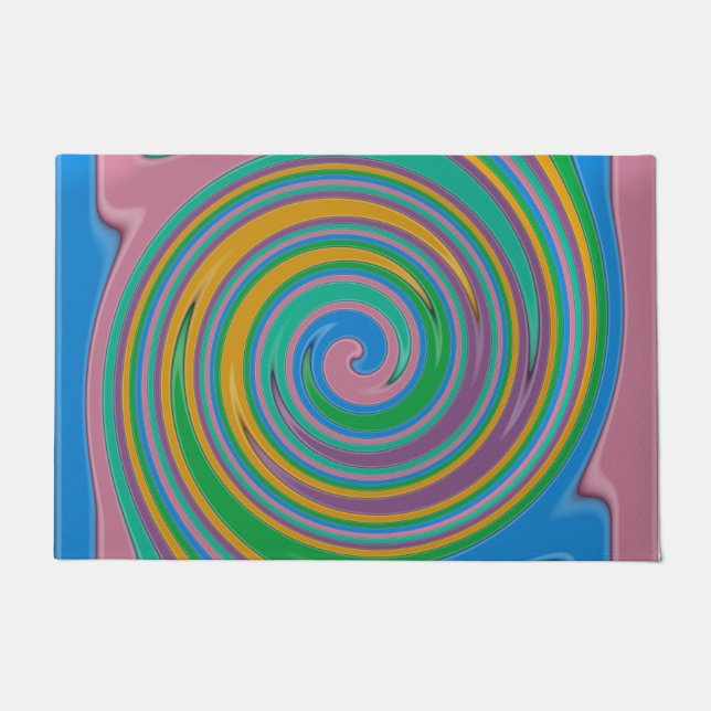 Felpudo Giro de rayas arcoiris (Anverso)