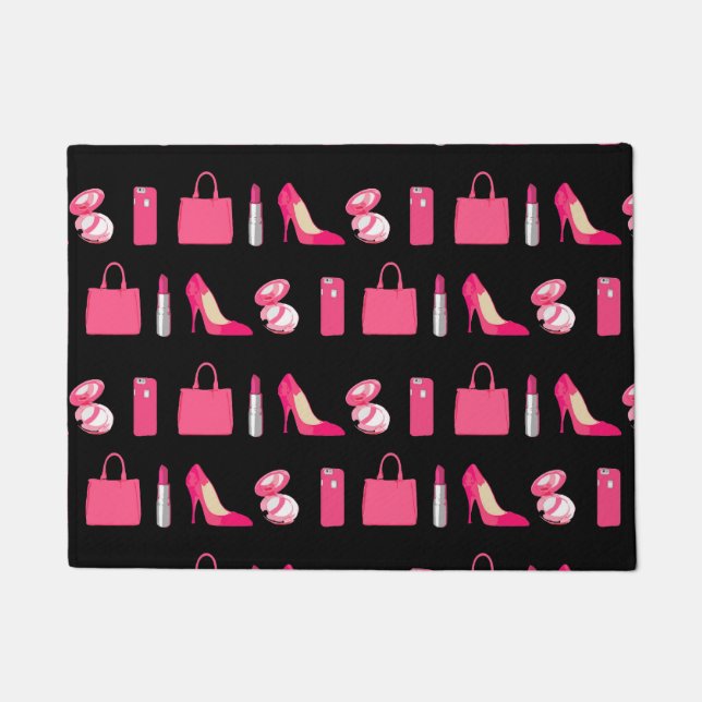 Felpudo Girona cosas negro doormat (Anverso)