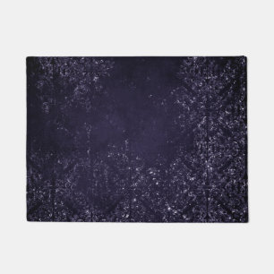 Felpudo Glimmery Indigo Grunge Midnight Purple Damask