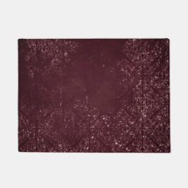 Felpudo Glimmery Wine Grunge | Sangria Bordeaux Damask