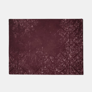 Felpudo Glimmery Wine Grunge Sangria Bordeaux Damask