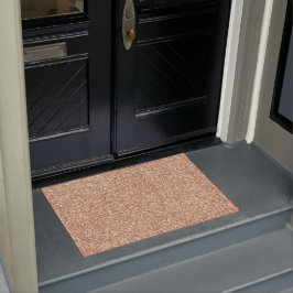 Felpudo Glitz Purpurina de Rubor de Peach Rosa Gold